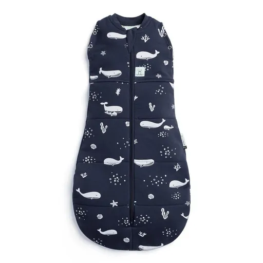 ergoPouch Zavinovačka a vak na spaní 2v1 Cocoon Whale 0-3 m, 3-6 kg, 2,5 tog