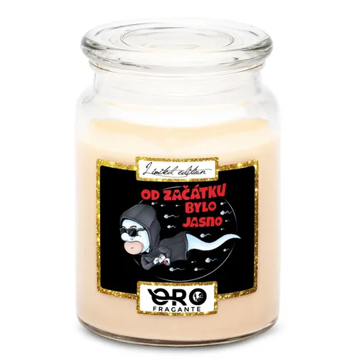 Svíčka Pokerová spermie (Vůně svíčky: Vanilka)