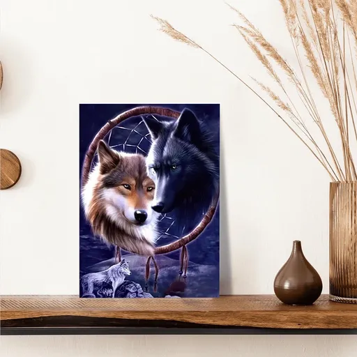 Malování podle čísel Vlci v lapači snů