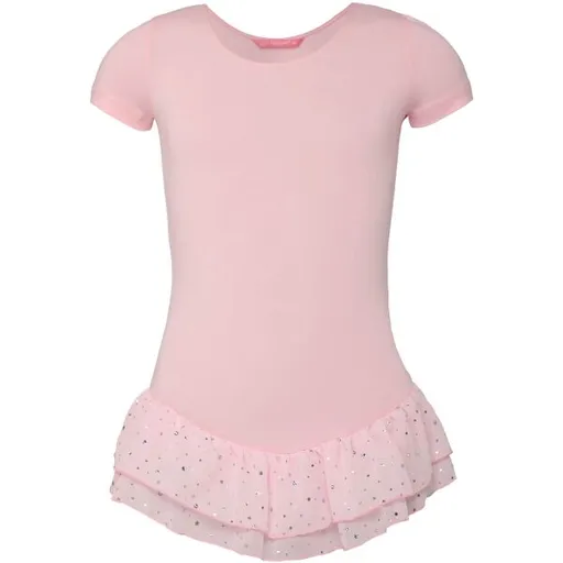 PAPILLON LEOTARD SHORT SLEEVES Dětský baletní trikot, růžová, velikost