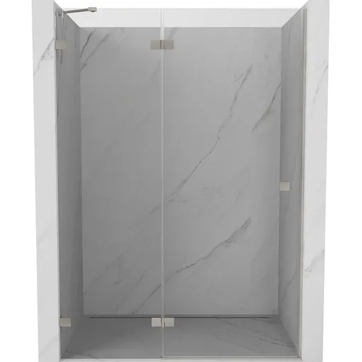 MEXEN/S Lunar sprchové dveře křídlové levé 130, transparent, nikl kartáčovaný 834-130-000-97-00-L