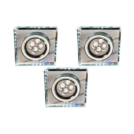 Čtvercové stropní světlo + 3 ks bílých LED diod SS-22