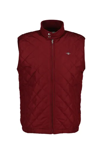 VESTA GANT QUILTED WINDCHEATER VEST PLUMPED RED