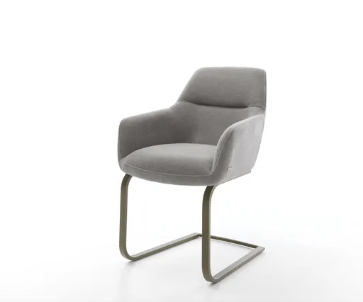 Jídelní židle Pejo-Flex tkanina Měkký šedá jídelní židle plochý