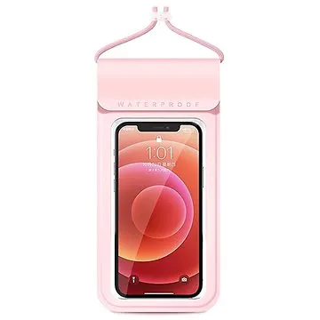 TopQ Univerzální vodotěsné pouzdro Metallic L na mobil růžové 95484 (95484)