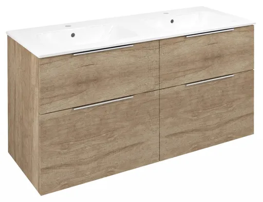 SAPHO CIRASA umyvadlová skříňka s dvojumyvadlem 121x66x46cm, dub alabama CR121-2222-21