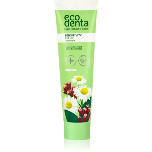 Ecodenta Green Sensitivity Relief zubní pasta pro citlivé zuby s fluoridem příchuť Chamomile/Clove 100 ml