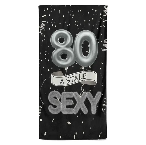 Osuška Stále sexy – černá (věk: 80, Velikost osušky: 100x170cm)