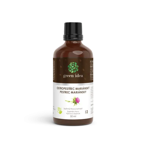 Ostropestřec tinktura - kapky 50 ml - Green idea