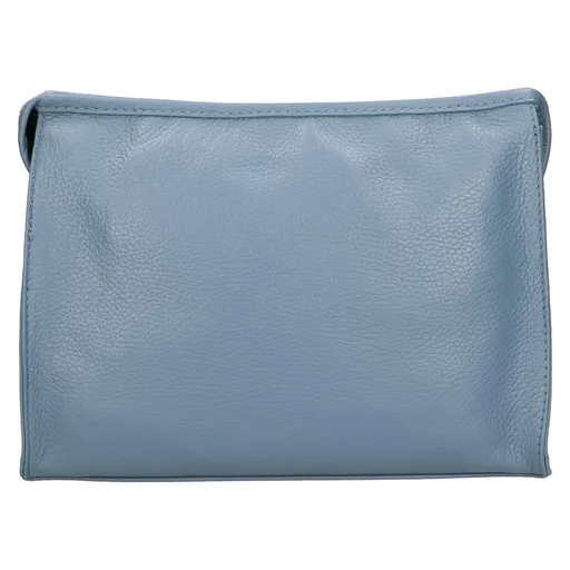 Dámská kožená crossbody kabelka Italia Gisell - světle modrá