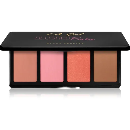 L.A. Girl Cosmetics Fanatic paleta tvářenek odstín Blushed Babe 4x4 g