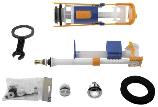 Sapho EGO-FLO-CENTO-RETRO úsporný splachovací mechanismus na WC kombi, chrom 750990