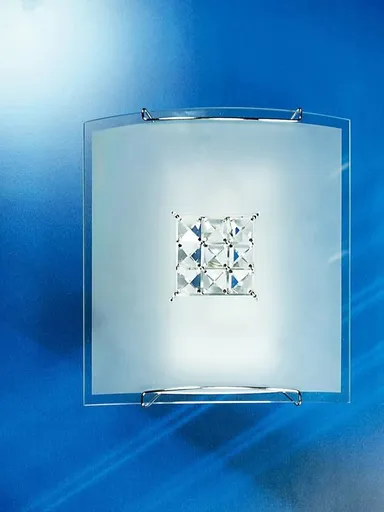 Stropní lampa Cristal 1X40W E27 bílá 2150/1 čtvercová