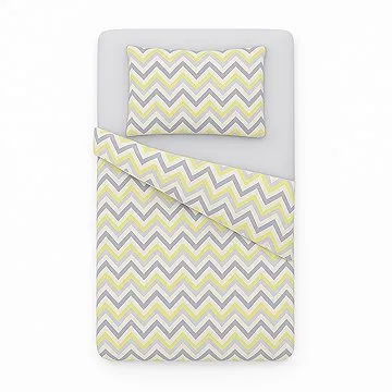 BabyTýpka 3-dílná sada povlečení - Cikcak Yellow Grey  (8594201221866)