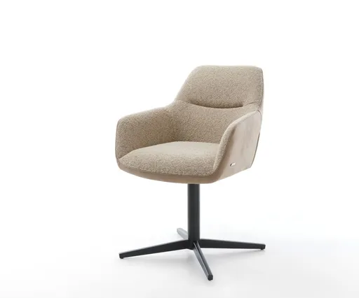 Jídelní židle Pejo-Flex kombinace materiálů tmavě béžová černý