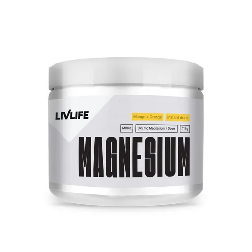 Livlife Magnesium malate drink 111 g mango + pomeranč