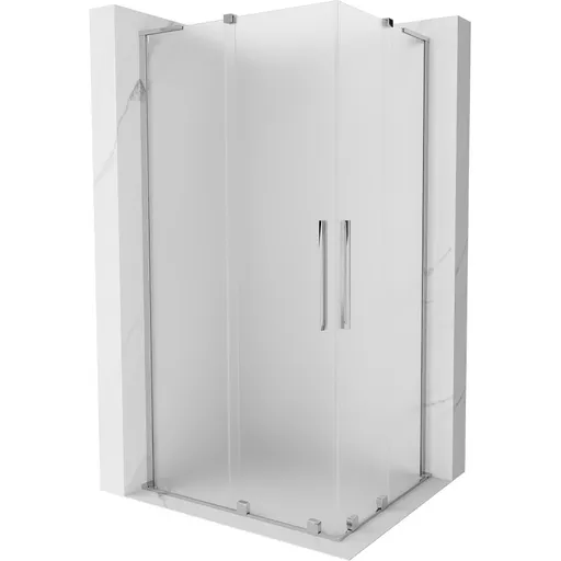 MEXEN/S Velar L Duo sprchový kout, posuvné dveře 90 x 80, dekor, chrom 871-090-080-02-33-01