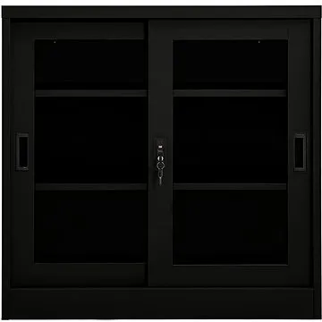 Skříň s posuvnými dveřmi černá 335956 (335956)