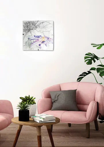 Stropní lampa s pružinou E27 fialová