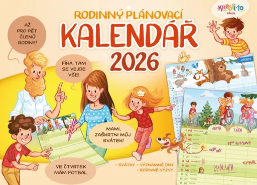 Rodinný plánovací kalendář 2026 - Filip Škoda