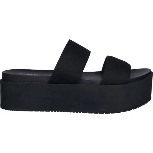 Calvin Klein FLATFORM SANDAL WEBBINGIN Dámské sandály, černá, velikost
