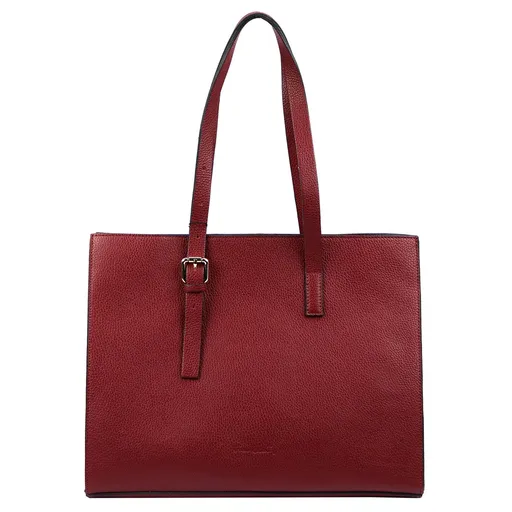 Dámská kožená kabelka Pierre Cardin Leonas - vínová