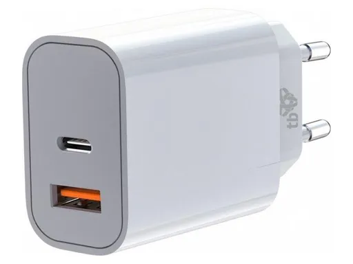 TB nabíječka USB-C + USB-A 2x3A bilá