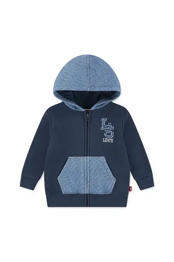 Dětská bavlněná mikina Levi's KNIT DENIM ZIP UP
