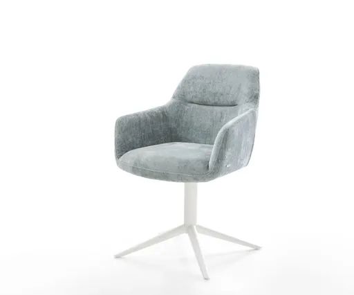 Jídelní židle Pejo-Flex žinylka pastelově modrá bílá křížová