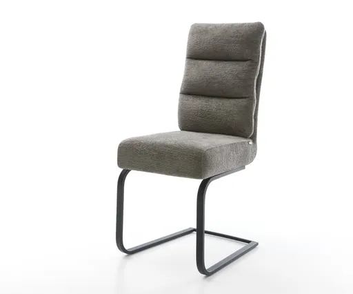 Jídelní židle Pela-Flex bouclé měkký tmavě béžová konzolová