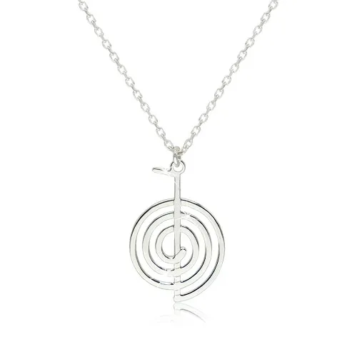 Stříbrný 925 náhrdelník - lesklý a hladký symbol Cho-Ku-Rei