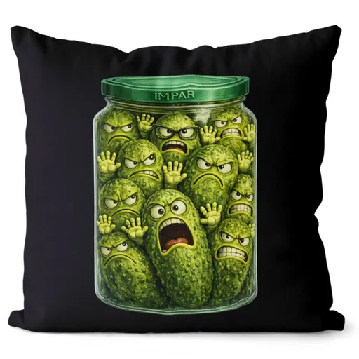 Polštář Uvězněné okurky (Velikost: 40 x 40 cm)