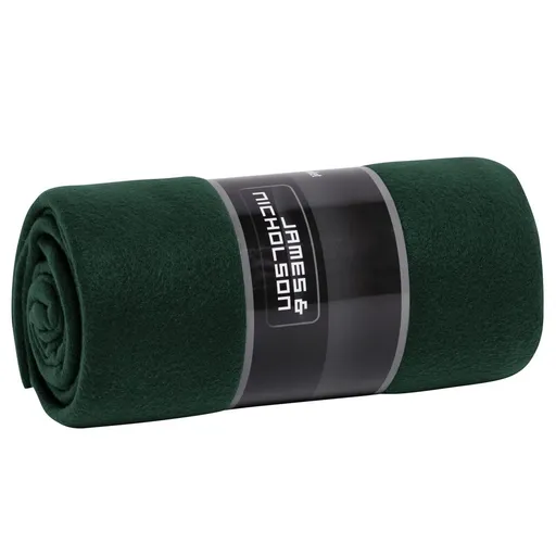 James & Nicholson (Daiber) Fleecová deka JN1901 - Tmavě zelená / natural