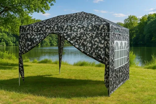 Maskáčový nůžkový zahradní stan 3x3 m s UV ochranou