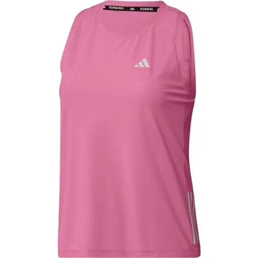 adidas OWN THE RUN TANK TOP Dámské běžecké tílko, růžová, velikost