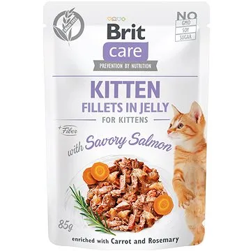 Brit Care Cat Kitten Fillets in Jelly with Savory Salmon 85 g  (8595602540594)