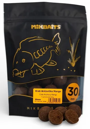 Mikbaits Boilies Fanatica Krab Ančovička Mango - 30mm  300g,Mikbaits Boilies Fanatica Krab Ančovička Mango - 30mm  300g