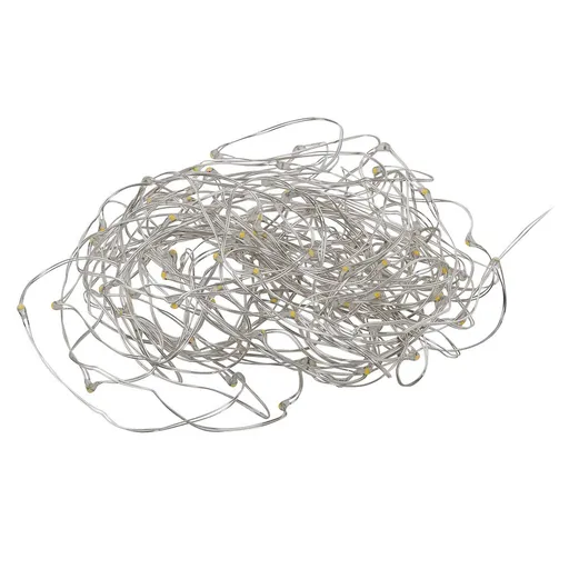 TWINE LIGHTS Světelný řetěz  s USB 100 světel - stříbrná