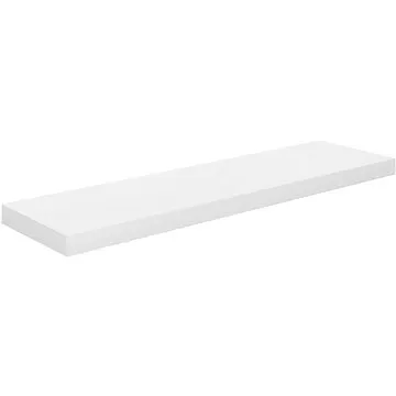 Shumee plovoucí nástěnná bílá vysoký lesk 90×23,5×3,8 cm MDF, 323754 (323754)