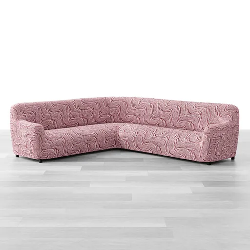 Bielastické potahy BRILLANTE bordó rohová sedačka (š. 350 - 530 cm)