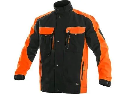 Blůza CXS SIRIUS BRIGHTON, černo-oranžová, vel.54