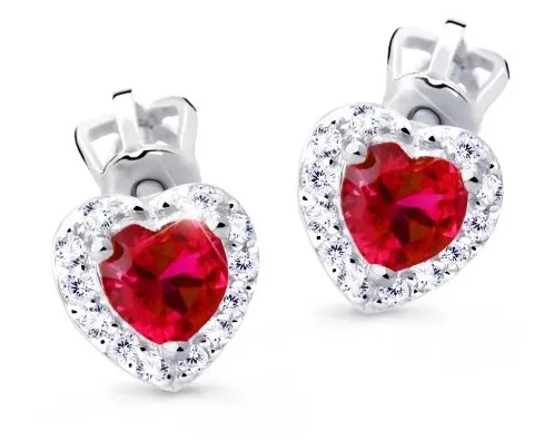 Cutie Jewellery Něžné náušnice s třpytivými zirkony Z8015-30-X-2 červená