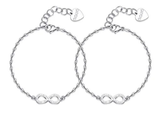 S'Agapõ Set ocelových náramků se symbolem nekonečna Me + You SEY14