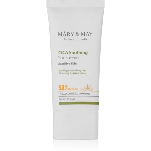 MARY & MAY Cica Soothing zklidňující a ochranný krém SPF 50+ 50 ml