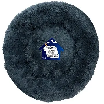 Let's Sleep Donut pelíšek tmavě šedý 100 cm (8716759603974)