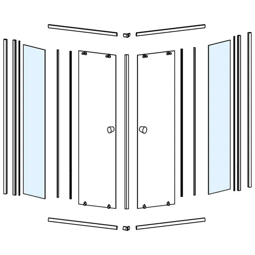 Aqualine Sklo pro HLF808Y, pevná část NDHLF808Y-1
