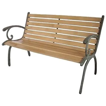 M.A.T. Lavice zahradní s litinovými opěrkami 123cm (8590419787040)