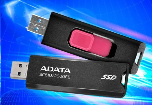 ADATA Externí SSD 1TB SC610, USB-A 3.2, černá