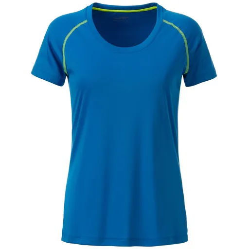 James & Nicholson (Daiber) Dámské funkční tričko JN495 - Jasně modrá / jasně žlutá | 2XL