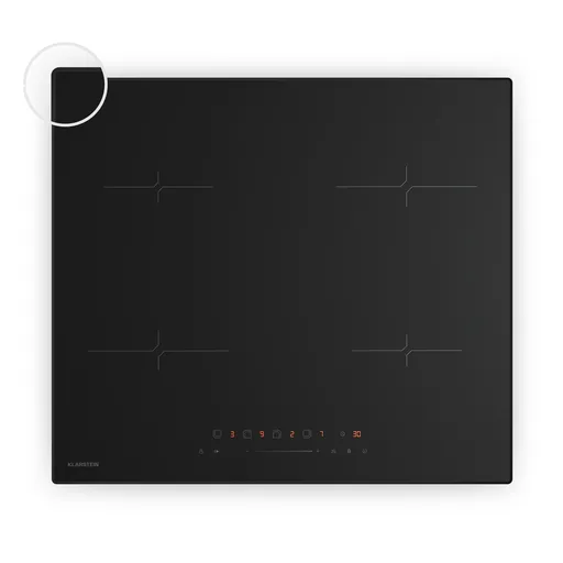 Klarstein Indukční varná deska Velaire, elegantní, minimalistická, výkonná, 4 varné zóny, 7.000 W, 60 cm